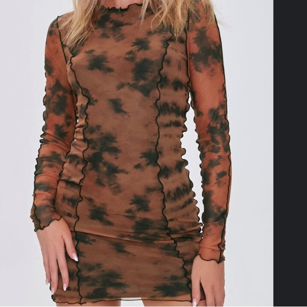 F21 Tye-Dye Lettuce Edge Dress!